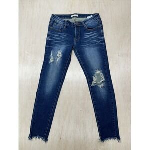 Machine women's Blue Skinny's jeans size 9 Aprprox 29x25